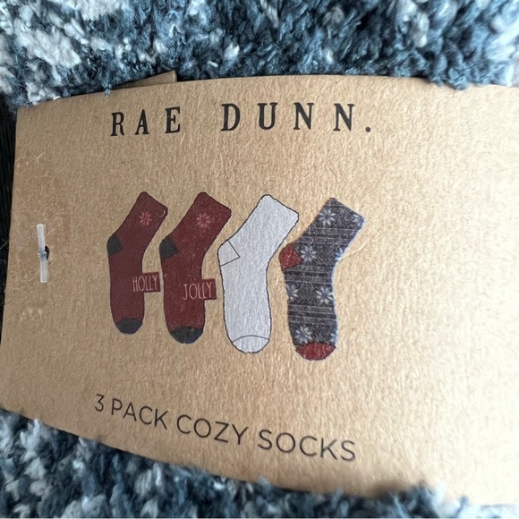 NWT Rae Dunn Cozy Christmas Socks 3-Pack - Picture 5 of 10